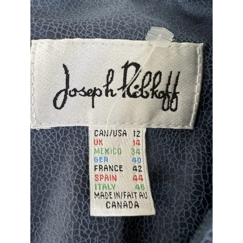 Joseph Ribkoff‎ Joseph Ribkoff Textured Bodycon Sheath Blue 3/4 Sleeves Sz 12